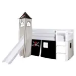 Möbelix Spielbett Kasper Schwarz/weiß Kiefer Massiv 90 Cm Turm