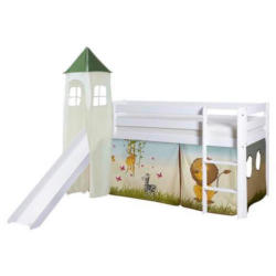 Spielbett Kasper Multicolor Kiefer Massiv 90 cm Leiter