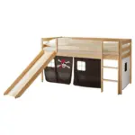 Möbelix Spielbett Manuel Schwarz/weiß Kiefer Massiv 90 Cm Rutsche