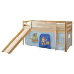 Möbelix Spielbett Manuel Blau Kiefer Massiv 90 Cm Rutsche Leiter