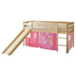 Möbelix Spielbett Manuel Pink Kiefe Massiv 90 cm Leiter Rutsche