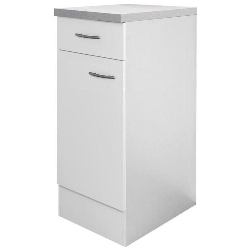 Küchenunterschrank Wito 30 cm Weiß 1 Drehtür