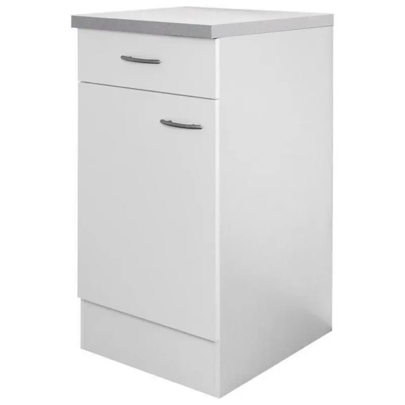 Küchenunterschrank Wito 40 cm Weiß 1 Drehtür