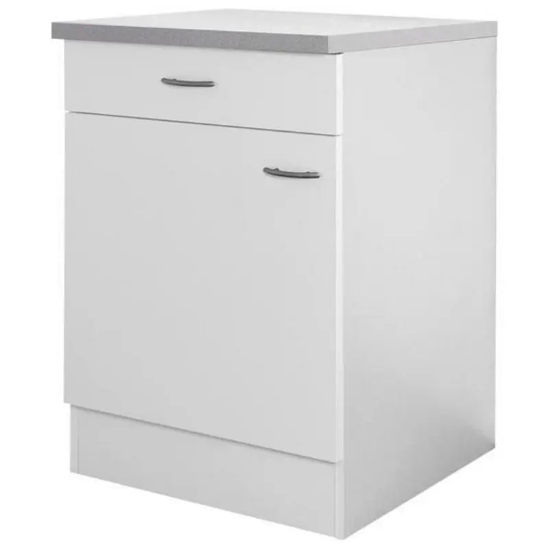 Küchenunterschrank Wito 60 cm Weiß 1 Drehtür