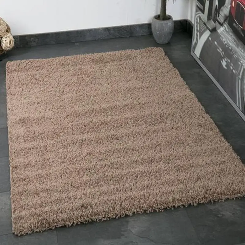 Hochflor Teppich Nussbaumfarben Prime 160x220cm