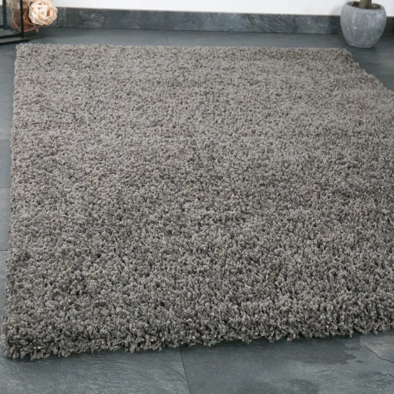 Hochflor Teppich Anthrazit Prime 140x200 cm