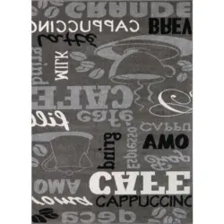 Webteppich Grau Naturfaser Rome 120x170 cm