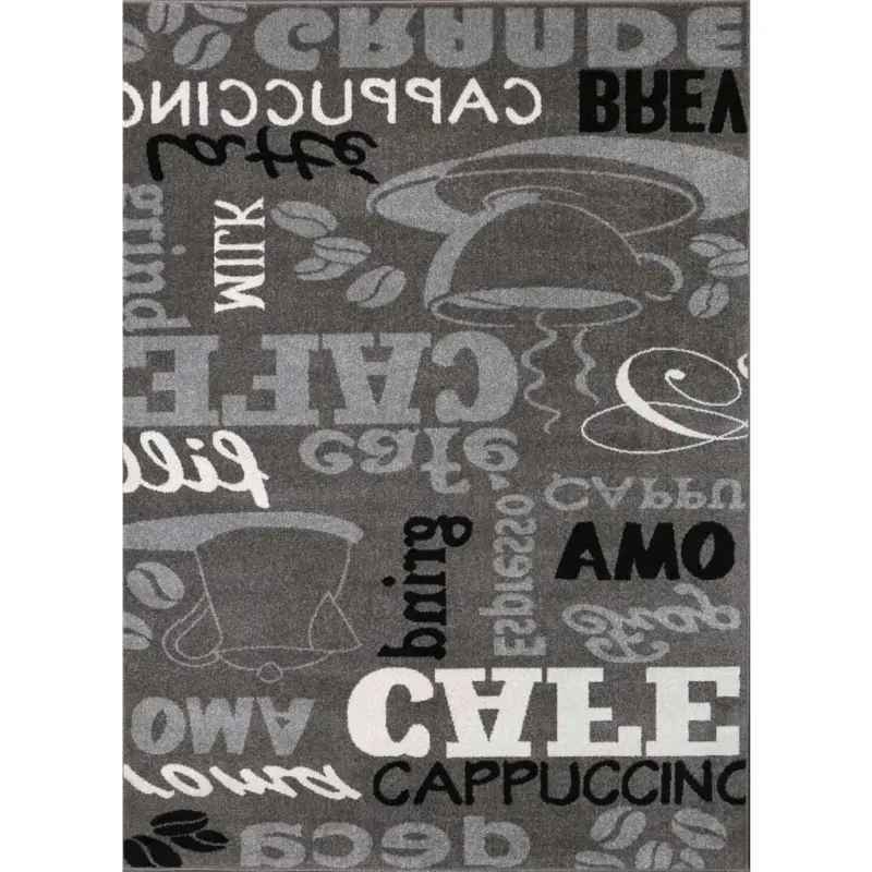 Webteppich Grau Naturfaser Rome 120x170 cm