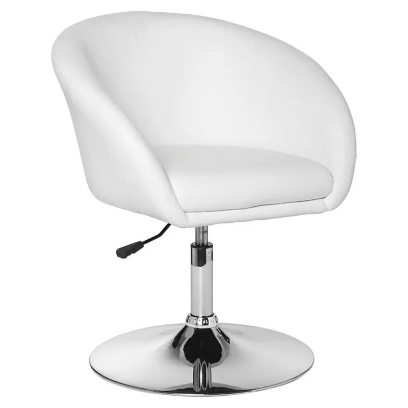Polstersessel Höhenverstellbar Lederlook Weiß