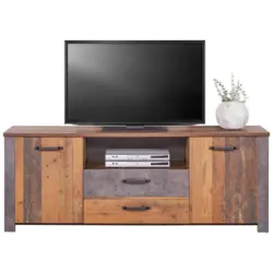 Tv-lowboard Ontario B: 176 Cm Eiche Dekor/dunkelgrau