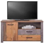 Möbelix Tv-lowboard Ontario B: 131 Cm Eiche Dekor/betonoptik