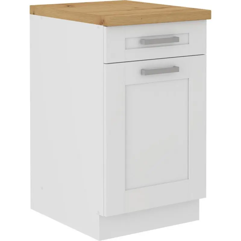 Küchenunterschrank Luisa B: 50 cm Weiß mit Lade