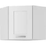 Möbelix Eckoberschrank Luisa B: 60 cm Weiß 1 Drehtür