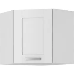 Eckoberschrank Luisa B: 60 cm Weiß 1 Drehtür