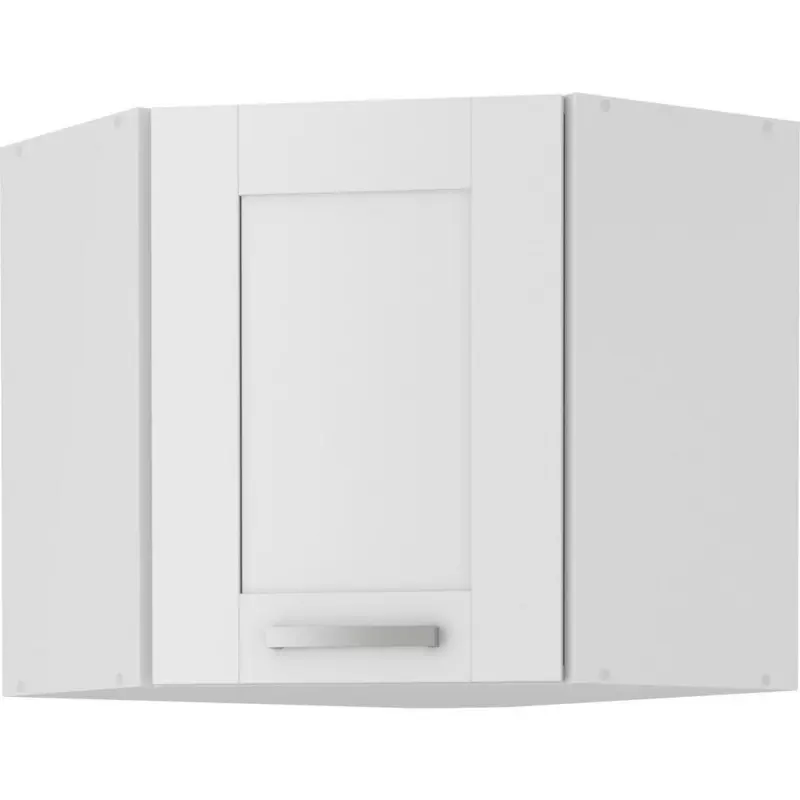 Eckoberschrank Luisa B: 60 cm Weiß 1 Drehtür