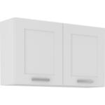 Möbelix Küchenoberschrank Luisa B: 60 cm Weiß 2 Drehtüren