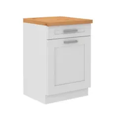 Küchenunterschrank Luisa B: 60 cm Weiß mit Lade
