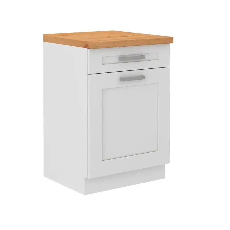 Küchenunterschrank Luisa B: 60 cm Weiß mit Lade