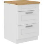 Möbelix Küchenunterschrank Luisa B: 60 cm Weiß mit Laden