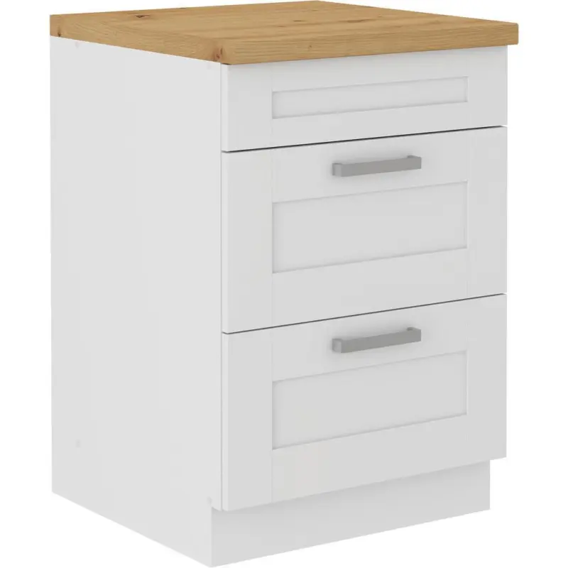 Küchenunterschrank Luisa B: 60 cm Weiß mit Laden
