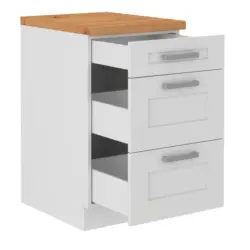 Küchenunterschrank Luisa B: 50 cm Weiß mit Laden