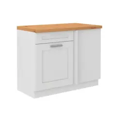 Eckunterschrank Luisa B: 110 cm Wei&szlig;