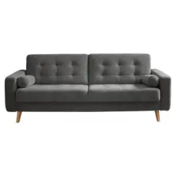 Schlafsofa mit Bettkasten und Kissen Fjord, Webstoff