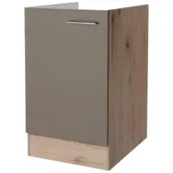 Spülenschrank Riva B: 50 cm Champagner/Eiche Dekor