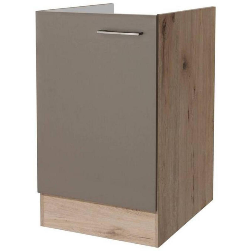 Spülenschrank Riva B: 50 cm Champagner/Eiche Dekor