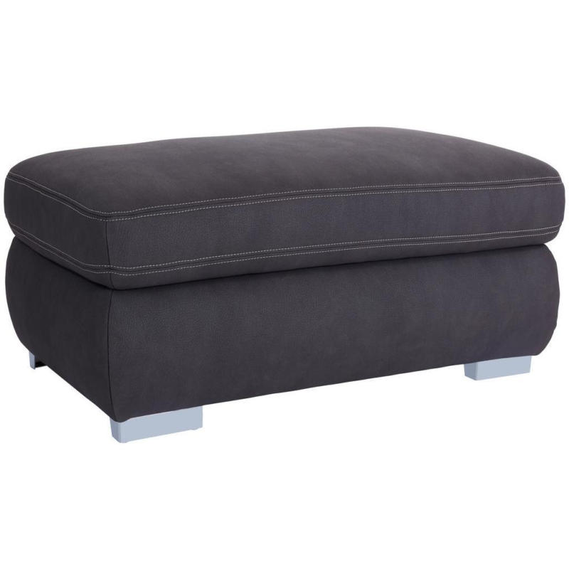 Hocker Mit Stauraum Webstoff Anthrazit H: 64 Cm