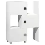 M&ouml;belix Badezimmerregal stehend Wei&szlig; BxH: 47-78x101 cm Quadra