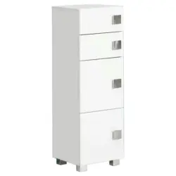 Unterschrank Mit 2 Laden Quadra B: 33 cm Weiß