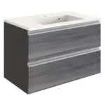 Möbelix Waschbecken Mit Unterschrank Arezzo B: 80cm, Graphit Dekor