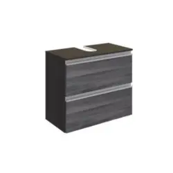 Waschbeckenunterschrank Arezzo B: 60 cm Silbereiche Dekor