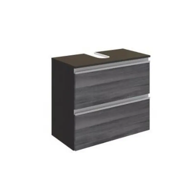 Waschbeckenunterschrank Arezzo B: 60 cm Silbereiche Dekor