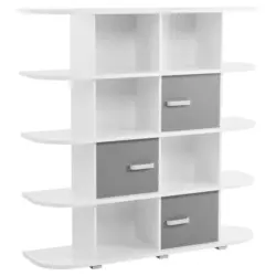 Regal Mit Schrankteilen Yoris B 141,6 Cm Weiß/grau