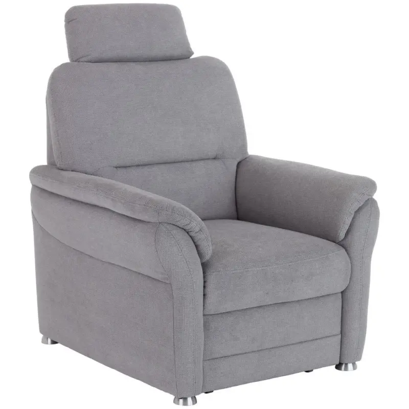 Polstersessel Mit Fu&szlig;st&uuml;tze Queenline Q Webstoff Grau