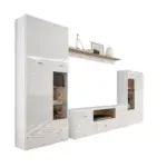 Möbelix Wohnwand Modern 4 -teilig. Mit Led Storm, Weiß