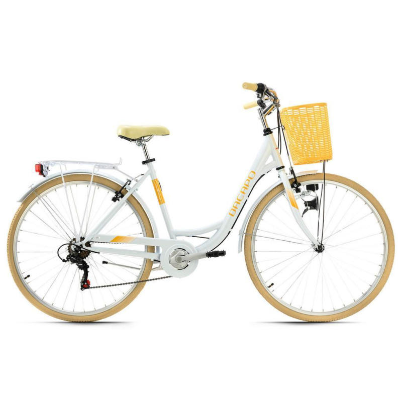 Citybike Damen 28 Zoll Cantaloupe Mit Korb 6 Gänge