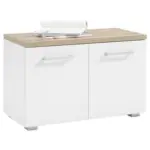 Möbelix Garderobenbank Gomera B: 78 Cm 2 Türen Weiß/eiche Dekor