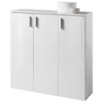 Möbelix Schuhschrank Lincoln Weiß Dekor 3-Türig B: 120 Cm
