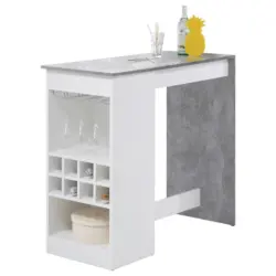 Bartisch Colada Mini 115x50x 104 Cm Grau Mit Stauraum