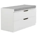 Möbelix Garderobenbank Vestario B: 80cm + Laden, Weiß/grau