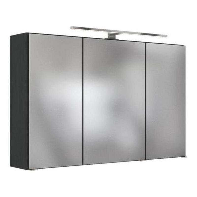 Spiegelschrank Pienza Mit Led 3-Türig Bxhxt: 100x64x20 Cm Grau