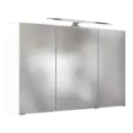 Möbelix Spiegelschrank Pienza Mit Led 3-Türig, Weiß