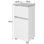 Möbelix Unterschrank Mit Türdämpfer Pienza B: 40 Cm, Graphitfarben