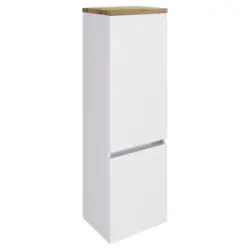 Midischrank Mit Türdämpfer Pienza 40cm Weiß/eiche Dekor