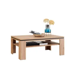 Couchtisch Mit Ablagefach Nyon, Eiche Dekor/schwarz