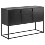 Möbelix Sideboard Metall Mit 3 Türen 120 Cm Newton Trend Schwarz