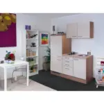 Möbelix Küchenzeile Nepal mit Geräten 160 cm Kaschmir/Eiche Dekor